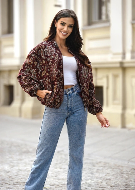 Wzorzysta kurtka bomberka Emily