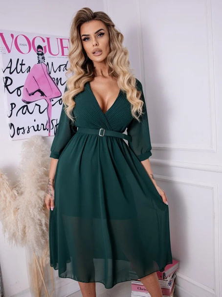 Sukienka midi z paskiem Silvia