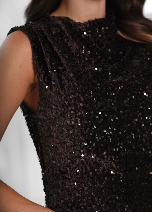 Cekinowa sukienka midi Costiera