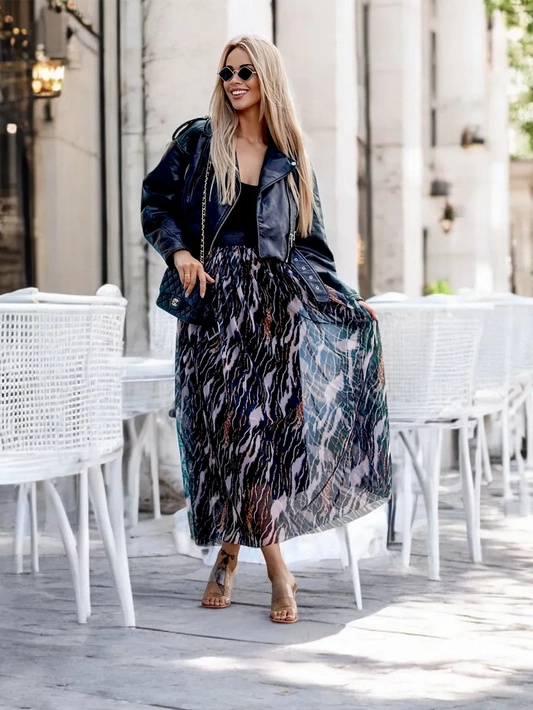 Długa spódnica z szerokim pasem Napoli