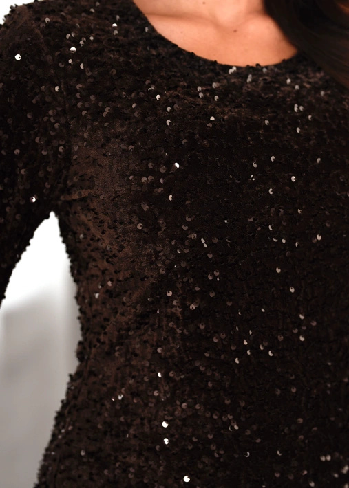 Krótka sukienka z falbanką i wiązanym dekoltem Olivia