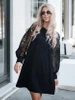 Krótka sukienka z falbanką i wiązanym dekoltem Olivia