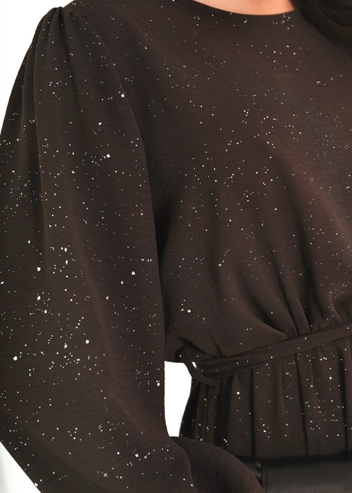 Krótka sukienka z falbanką i wiązanym dekoltem Olivia