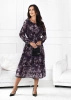 Wzorzysta zwiewna sukienka midi Renata