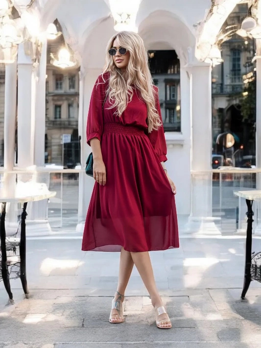 Klasyczna sukienka midi Lidia