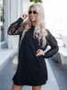 Krótka sukienka z falbanką i wiązanym dekoltem Olivia