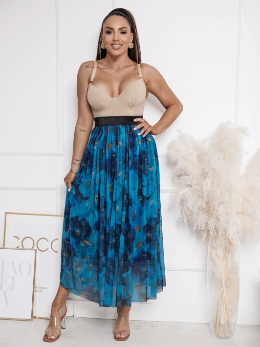 Długa spódnica z szerokim pasem Napoli