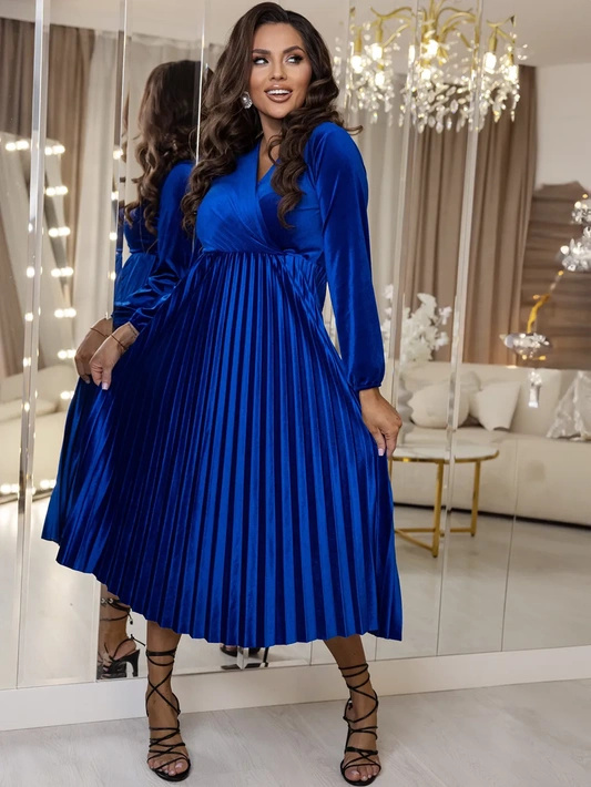 Krótka sukienka z falbanką i wiązanym dekoltem Olivia