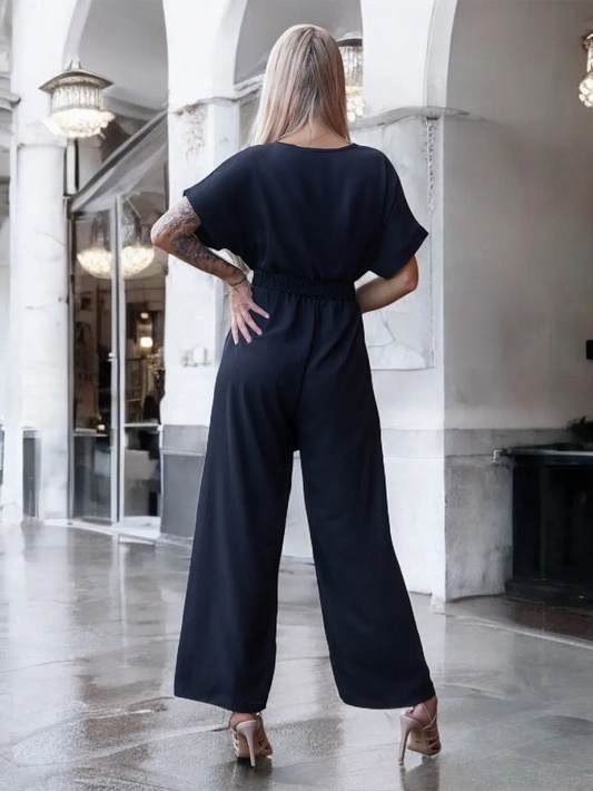 Długi kombinezon z paskiem Roma