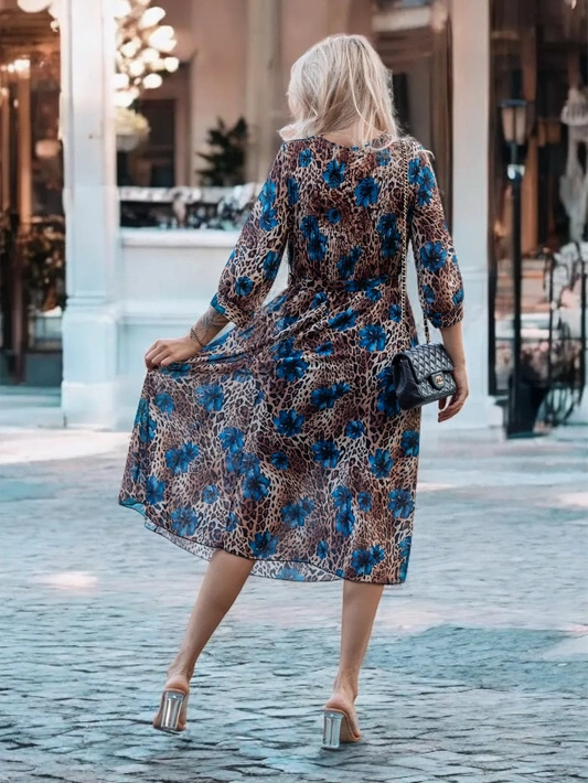 Wzorzysta sukienka midi Alice