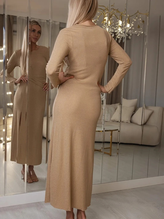 Krótka sukienka z falbanką i wiązanym dekoltem Olivia