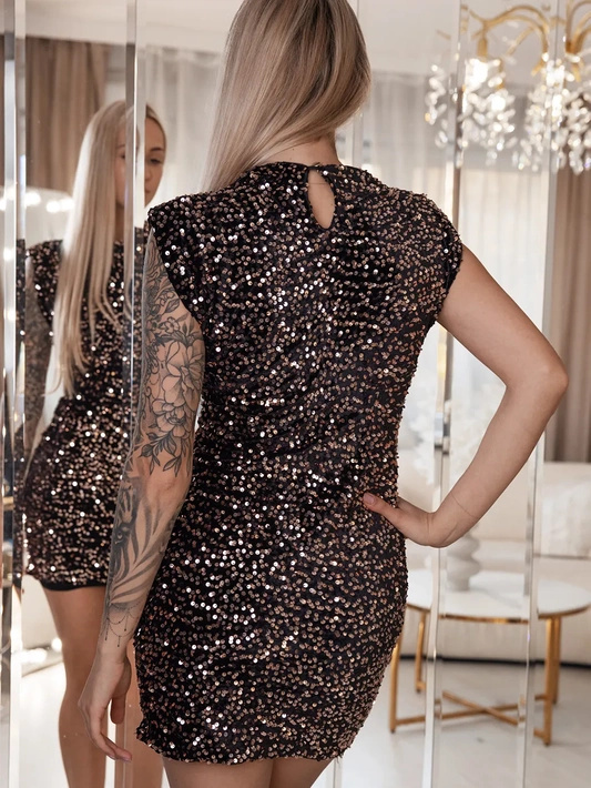 Cekinowa krótka sukienka Dorothea