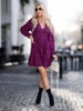 Krótka sukienka z falbanką i wiązanym dekoltem Olivia