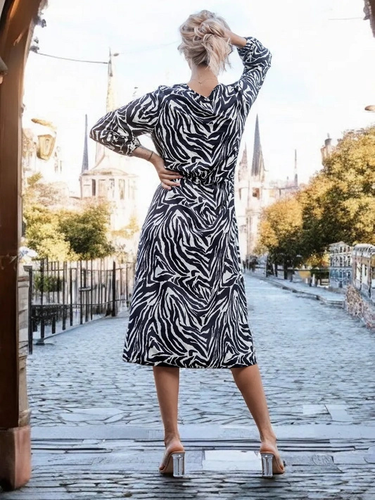 Sukienka midi z rozcięciem Fabia